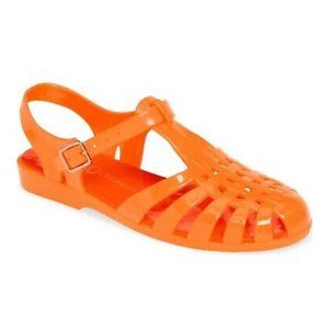 Jeffrey Campbell Havana Neon Orange Jelly Sandal